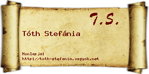 Tóth Stefánia névjegykártya