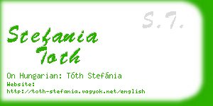 stefania toth business card