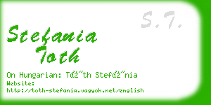 stefania toth business card